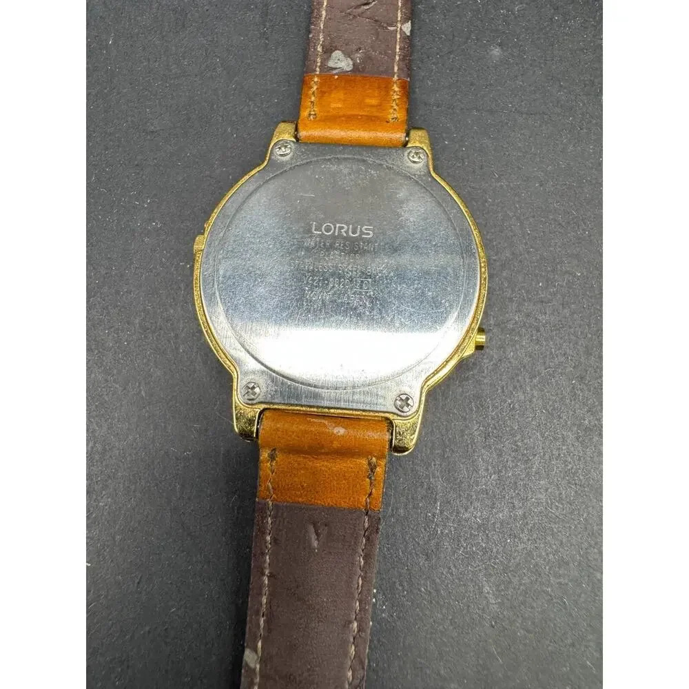 Lorus Disney Musical Mickey & Minnie Love Watch With Brown Leather Band